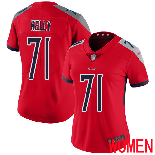 Tennessee Titans Limited Red Women Dennis Kelly Jersey NFL Football #71 Inverted Legend->tennessee titans->NFL Jersey